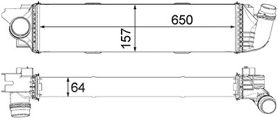 Mahle Ladeluftkühler [Hersteller-Nr. CI31000P] für Opel, Renault von MAHLE
