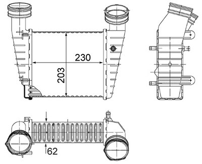 Mahle Ladeluftkühler [Hersteller-Nr. CI347000S] für Skoda, VW von MAHLE