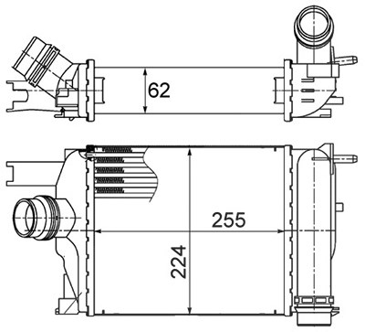 Mahle Ladeluftkühler [Hersteller-Nr. CI497000S] für Dacia, Renault von MAHLE