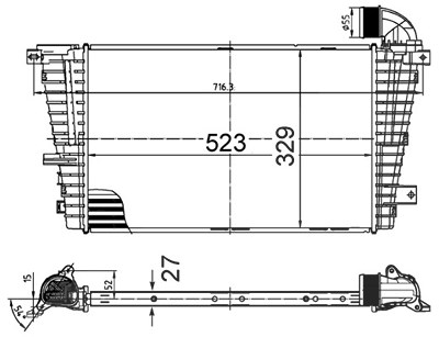 Mahle Ladeluftkühler [Hersteller-Nr. CI513000S] für Opel von MAHLE