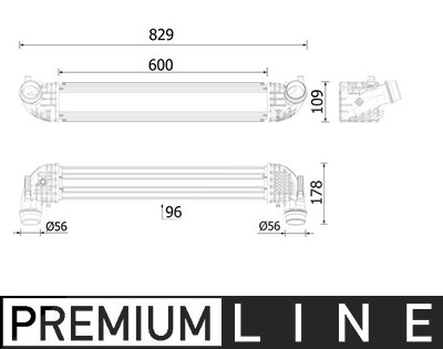 Mahle Ladeluftkühler [Hersteller-Nr. CI611000P] für Opel, Vauxhall von MAHLE