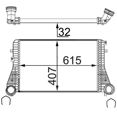 Mahle Ladeluftkühler [Hersteller-Nr. CI83000S] für Audi, Seat, Skoda, VW von MAHLE
