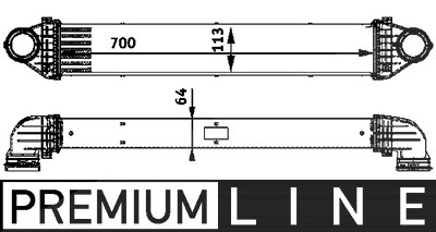 Mahle Ladeluftkühler [Hersteller-Nr. CI84000P] für Mercedes-Benz von MAHLE