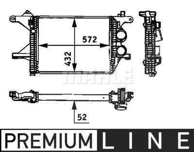 Mahle Ladeluftkühler [Hersteller-Nr. CI94000P] für Mercedes-Benz von MAHLE