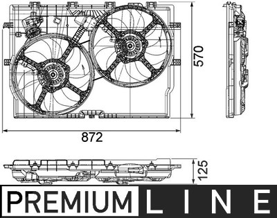 Mahle Lüfter, Motorkühlung [Hersteller-Nr. CFF193000P] für Fiat von MAHLE