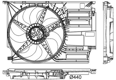 Mahle Lüfter, Motorkühlung [Hersteller-Nr. CFF403000P] für BMW, Mini von MAHLE