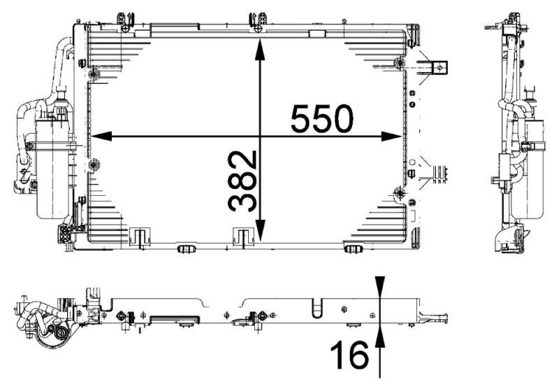 MAHLE AC 335 000P Kondensator Klimaanlage mit Trockner u.a. passend für OPEL CORSA C (X01) von MAHLE