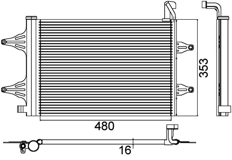 MAHLE CR 1529 000S AC 359 000P A/C-Kondensator BEHR PREMIUM LINE von MAHLE