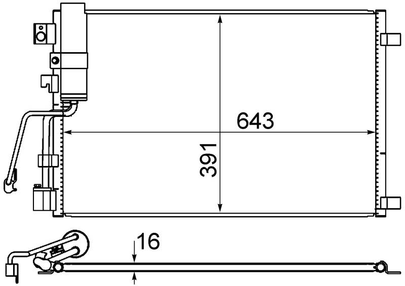 MAHLE AC 605 000S A/C-Kondensator von MAHLE