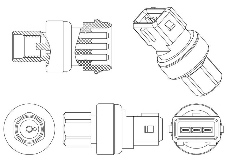 MAHLE ASE 14 000P Druckschalter Klimaanlage u.a. passend für VOLVO V60 I (155/157) von MAHLE