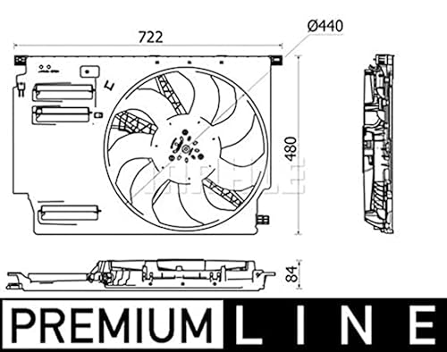 MAHLE CFF 532 000P Kühlmittelkühler-/Kondensator-Lüfter PREMIUM LINE von MAHLE