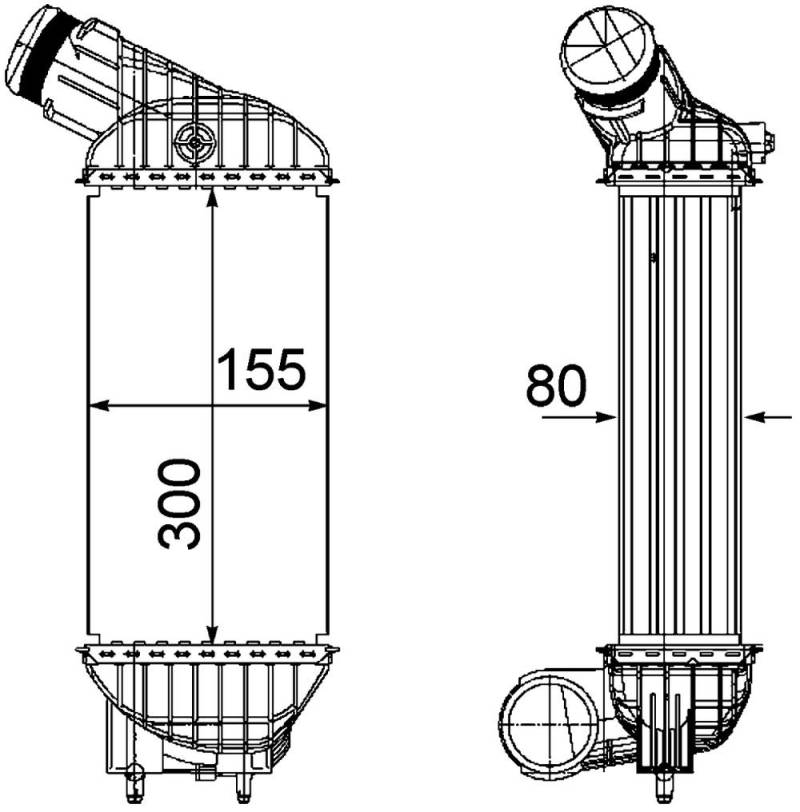 MAHLE CI 199 000P Ladeluftkühler u.a. passend für PEUGEOT 3008 Großraumlimousine (0U_) von MAHLE