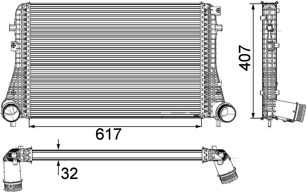 MAHLE CI 208 000P Ladeluftkühler PREMIUM LINE von MAHLE