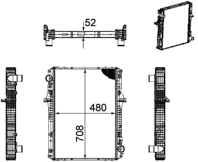 MAHLE CR 1170 000P Kühlmittelkühler PREMIUM LINE von MAHLE