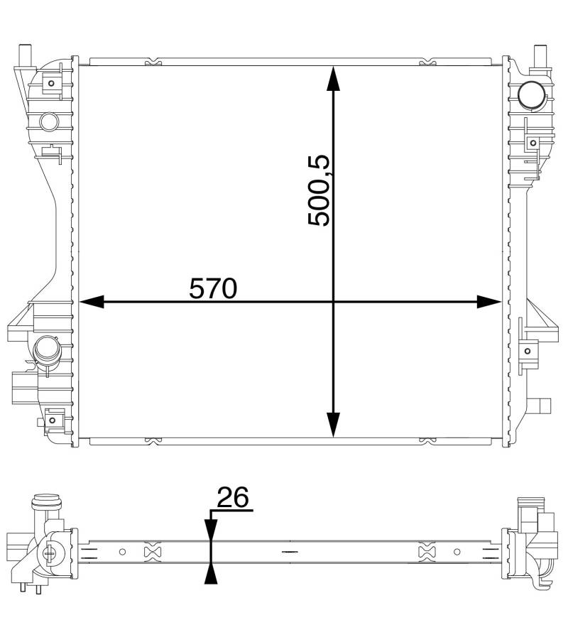 MAHLE CR 1358 000S Kühlmittelkühler u.a. passend für FORD FIESTA V ST 150 von MAHLE