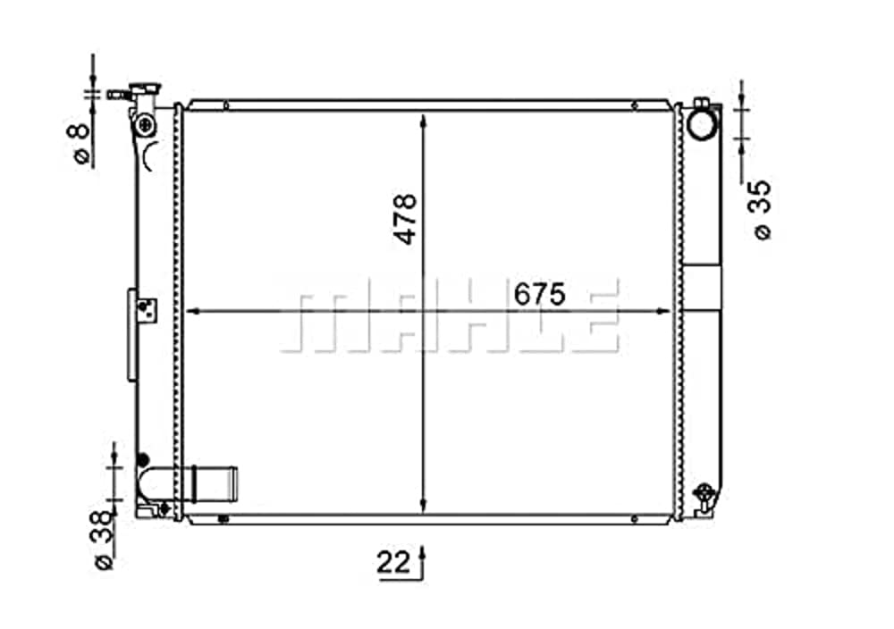 MAHLE CR 1578 000S Kühlmittelkühler BEHR von MAHLE