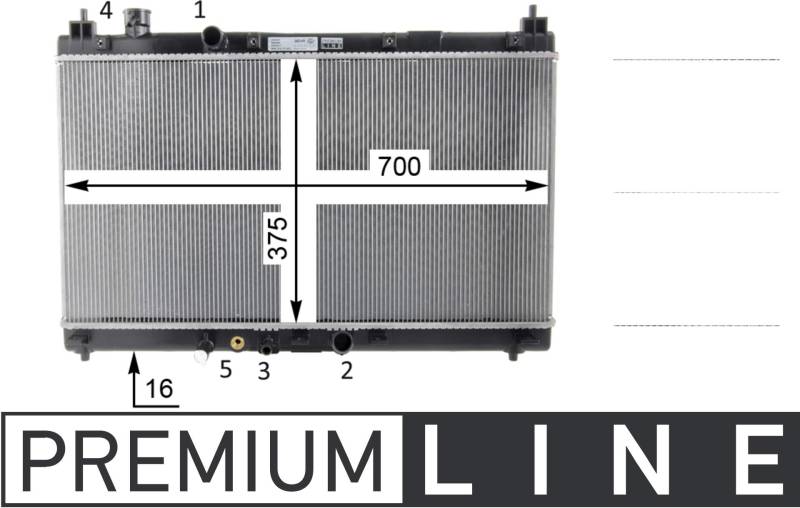 MAHLE CR 1589 000P Kühlmittelkühler PREMIUM LINE von MAHLE
