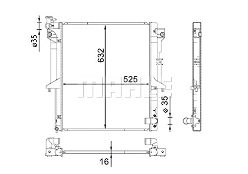 MAHLE CR 1662 000S Kühlmittelkühler MAHLE CR 1662 000S Kühlmittelkühler von MAHLE