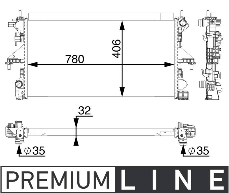 MAHLE CR 806 000P Kühlmittelkühler PREMIUM LINE von MAHLE