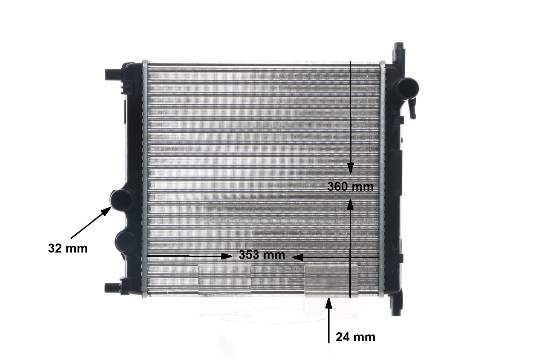 MAHLE CR 831 001S Kühler Motorkühlung u.a. passend für VW UP! (121/ 122/ BL1/ BL2/ BL3/ 123) von MAHLE