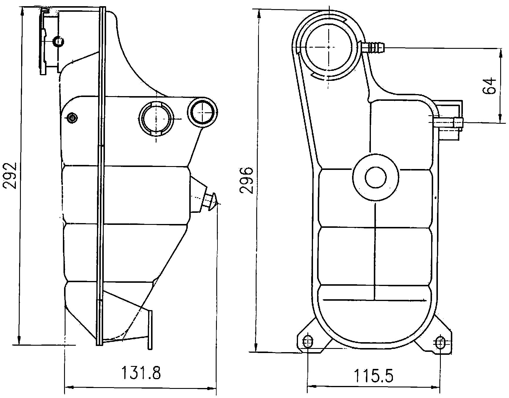 MAHLE CRT 119 000S Ausgleichsbehälter Kühlmittel u.a. passend für MERCEDES 124 Stufenheck (W124) von MAHLE
