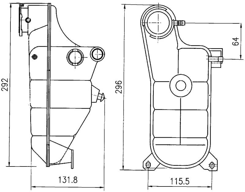 MAHLE CRT 119 000S Ausgleichsbehälter Kühlmittel u.a. passend für MERCEDES 124 Stufenheck (W124) von MAHLE
