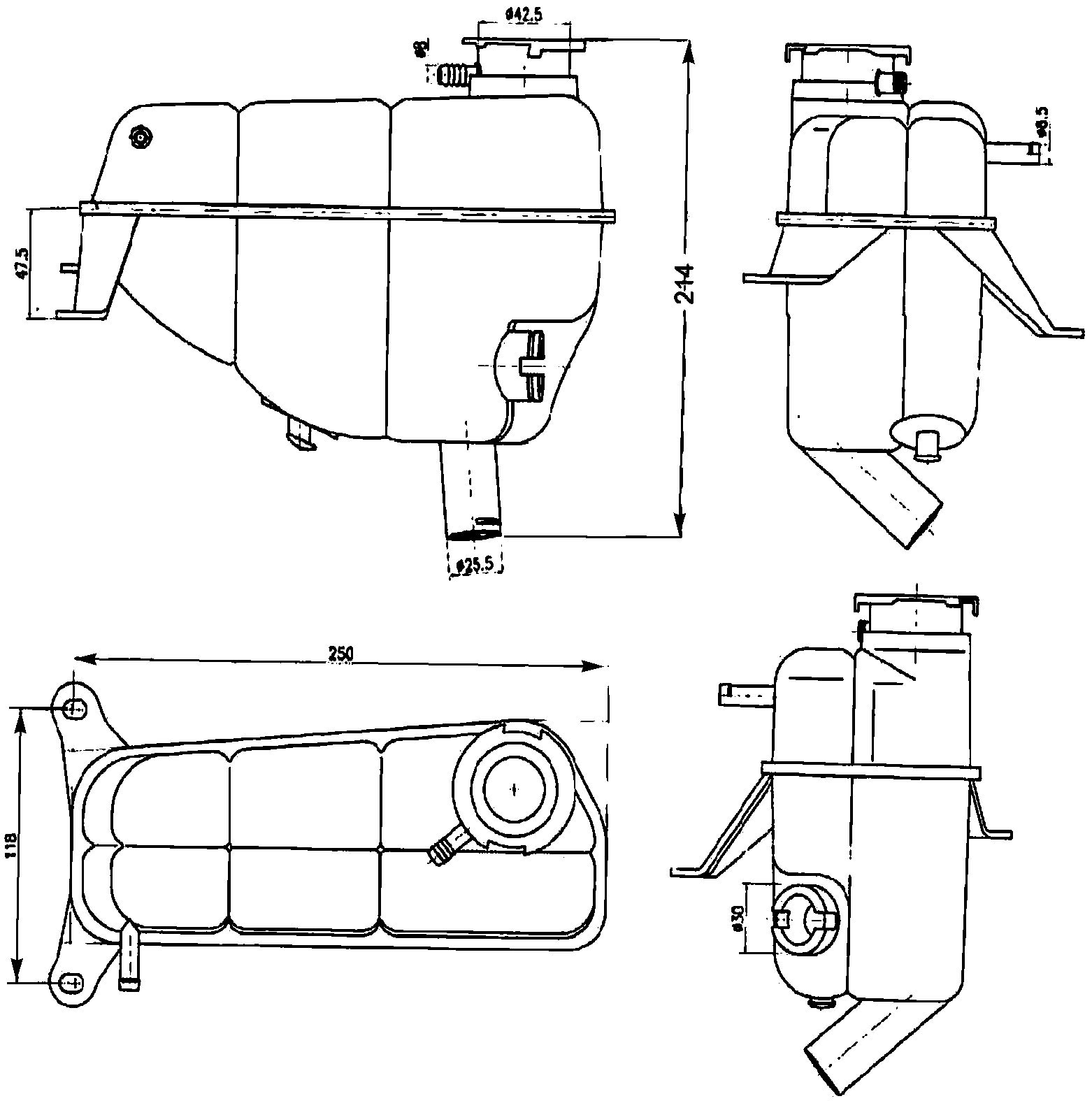 MAHLE CRT 121 000S Ausgleichsbehälter Kühlmittel u.a. passend für MERCEDES E-KLASSE T-Model (S124) von MAHLE
