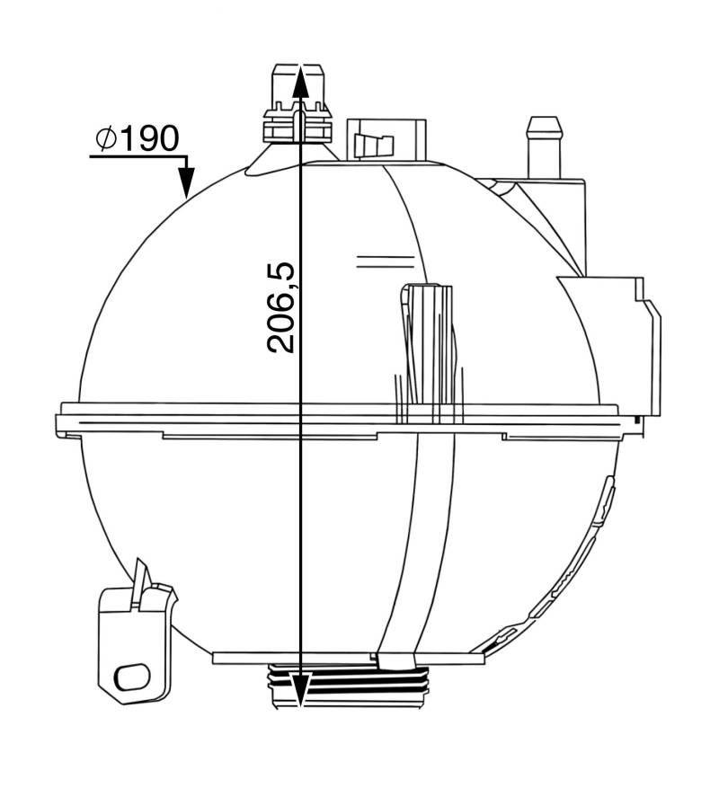 MAHLE CRT 210 000S Ausgleichsbehälter Kühlmittel mit Sensor u.a. passend für BMW X3 (F25) von MAHLE