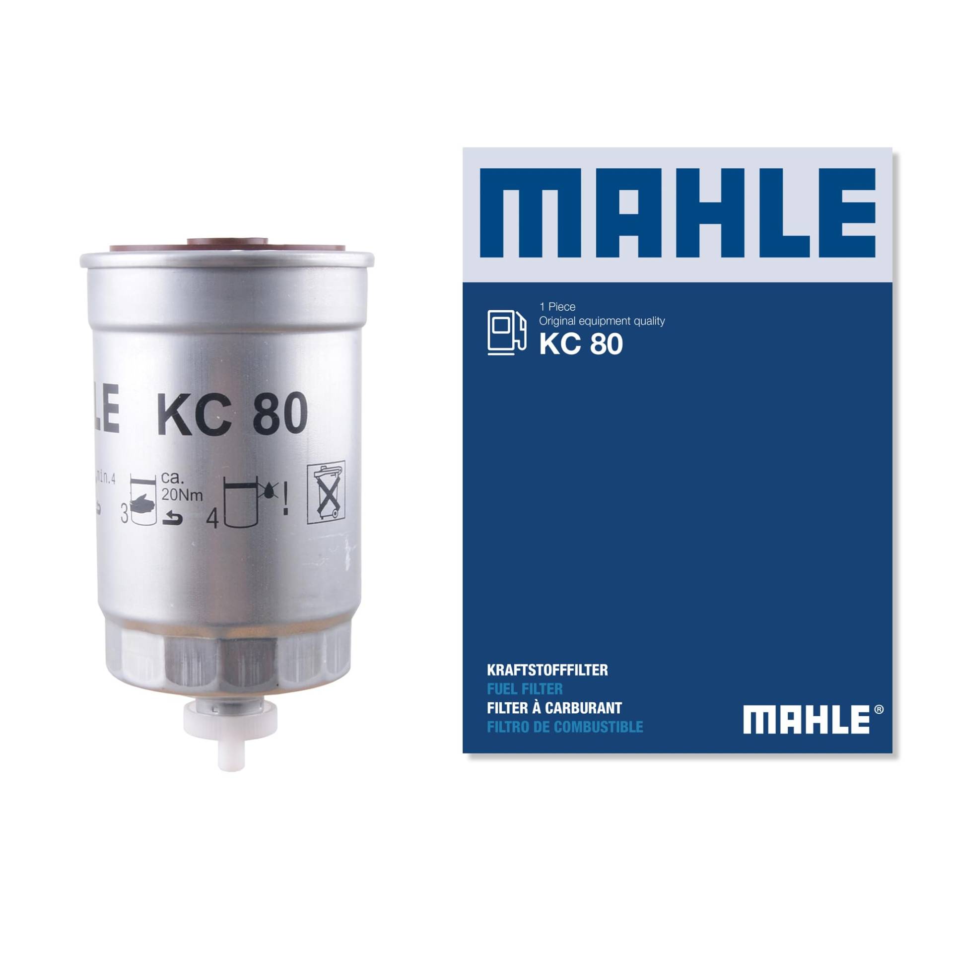 MAHLE KC 80 Kraftstofffilter Anschraubfilter u.a. passend für PEUGEOT BOXER Kasten (230L) von MAHLE