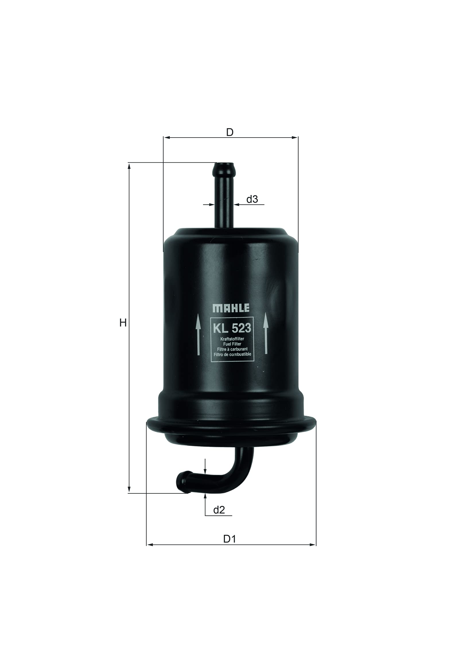 MAHLE KL 523 Kraftstofffilter Leitungsfilter u.a. passend für GRAND VITARA I (FT/HT) von MAHLE
