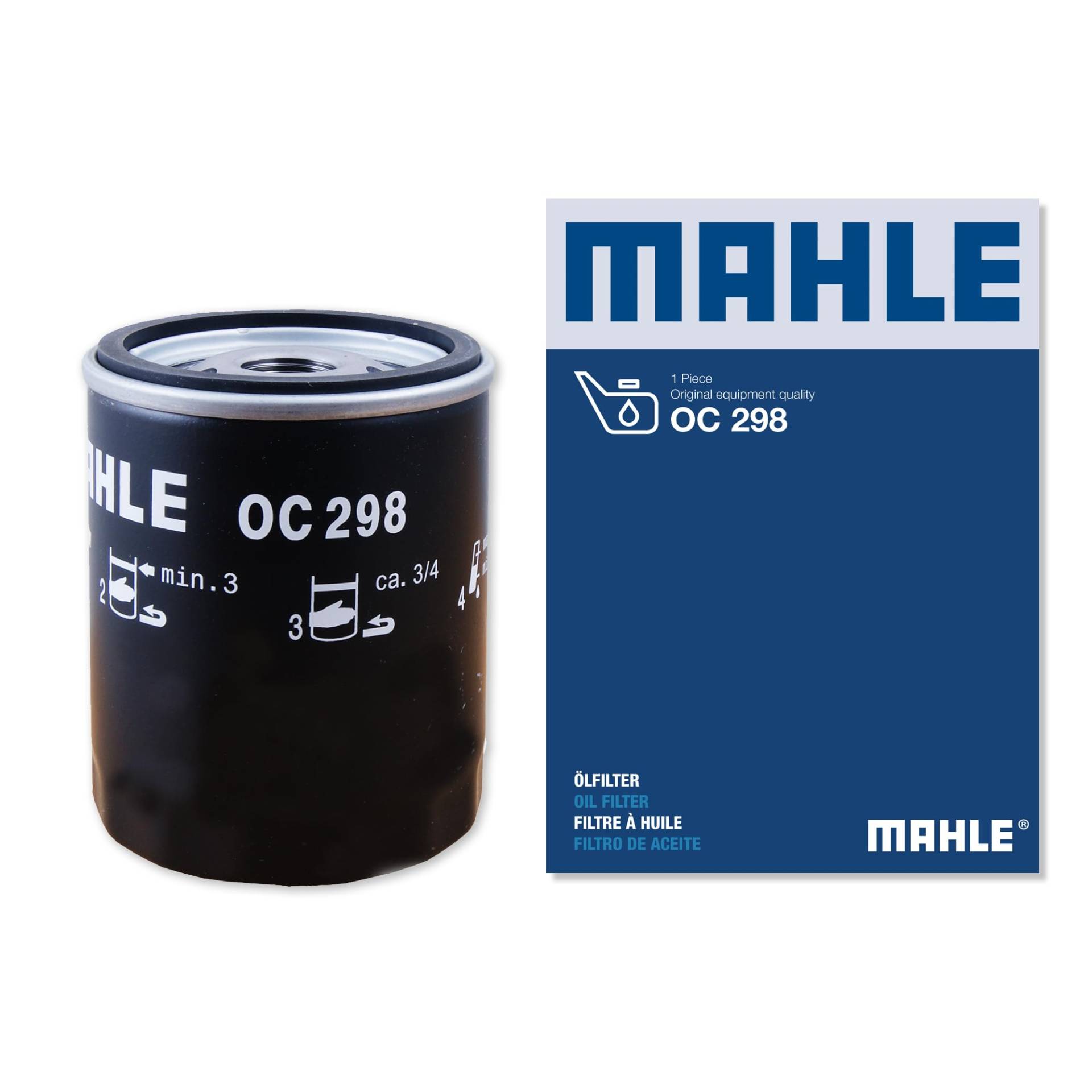 MAHLE OC 298 Ölfilter Anschraubfilter 75MMu.a. passend für LAND ROVER DISCOVERY II (L318) von MAHLE