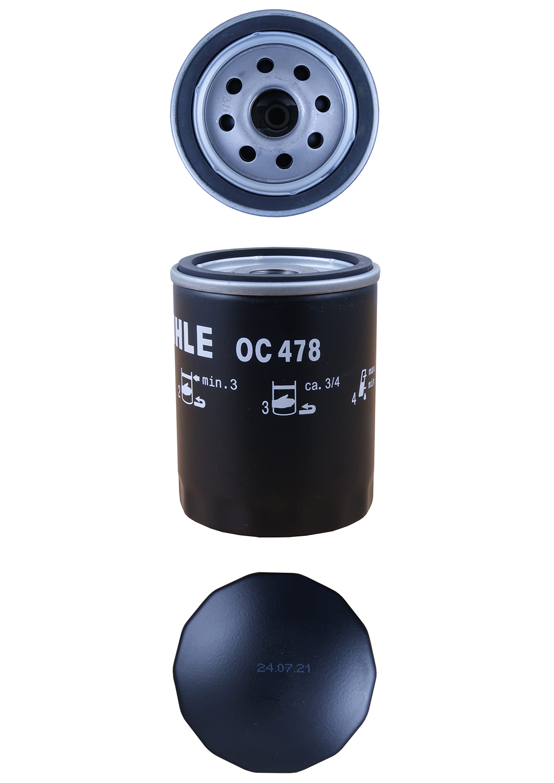 MAHLE OC 478 Ölfilter Anschraubfilter u.a. passend für TOYOTA LAND CRUISER PRADO (_J12_) von MAHLE