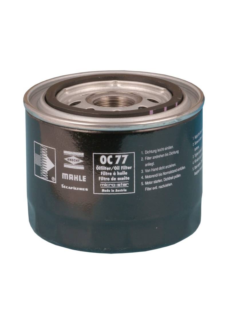 MAHLE OC 77 Ölfilter Anschraubfilter u.a. passend für HONDA CIVIC III Hatchback (AL/AJ/AG/AH) von MAHLE