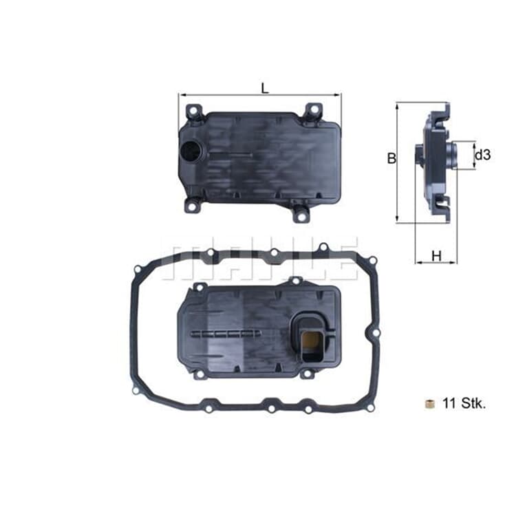 Mahle Hydraulikfilter f?r Automatik Audi Q7 Porsche Cayenne Panamera VW Touareg von MAHLE