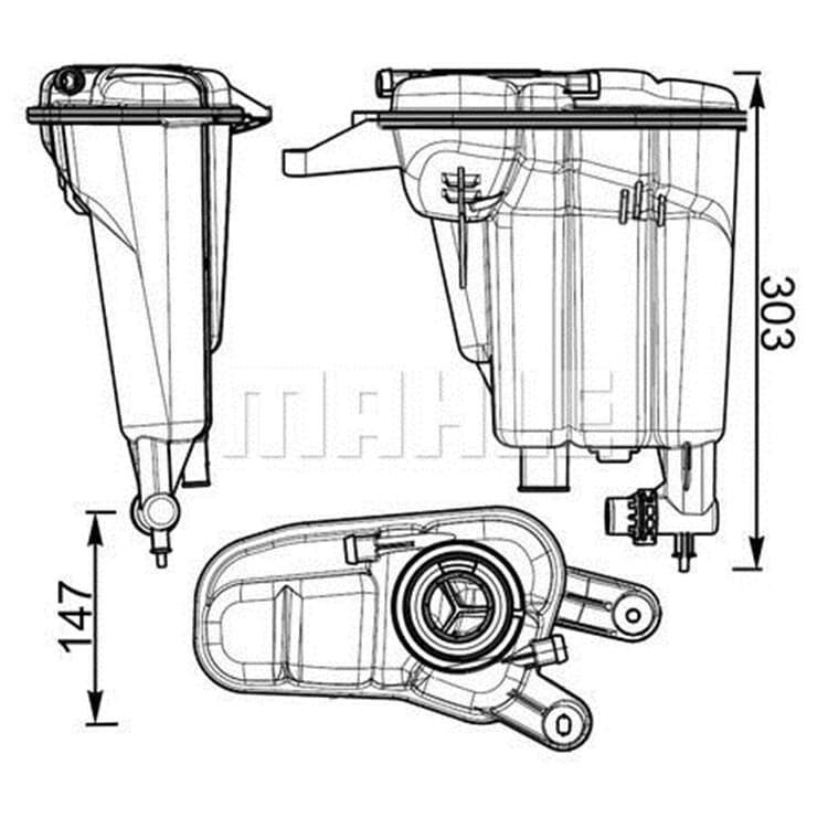 Mahle K?hlmittelausgleichsbeh?lter Audi A4 A5 Q5 von MAHLE