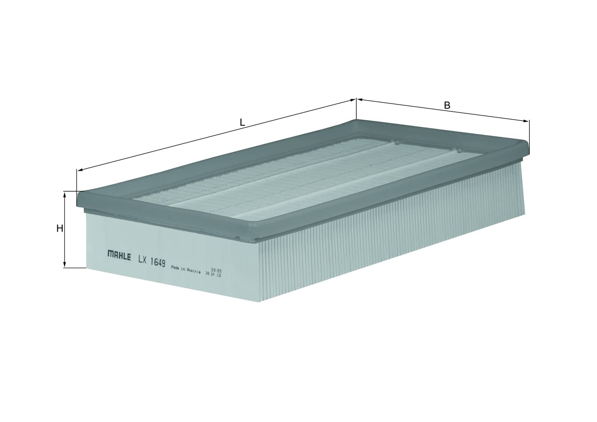 MAHLE LX 1649 Luftfilter Filtereinsatz u.a. passend für JAGUAR XF I (X250) von MAHLE