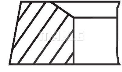 Mahle Kolbenringsatz [Hersteller-Nr. 50359N0] für Porsche von MAHLE