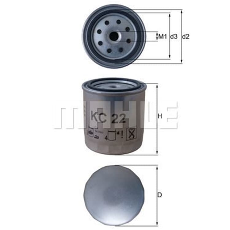 Mahle Kraftstofffilter Daewoo Mercedes Ssangyong von MAHLE