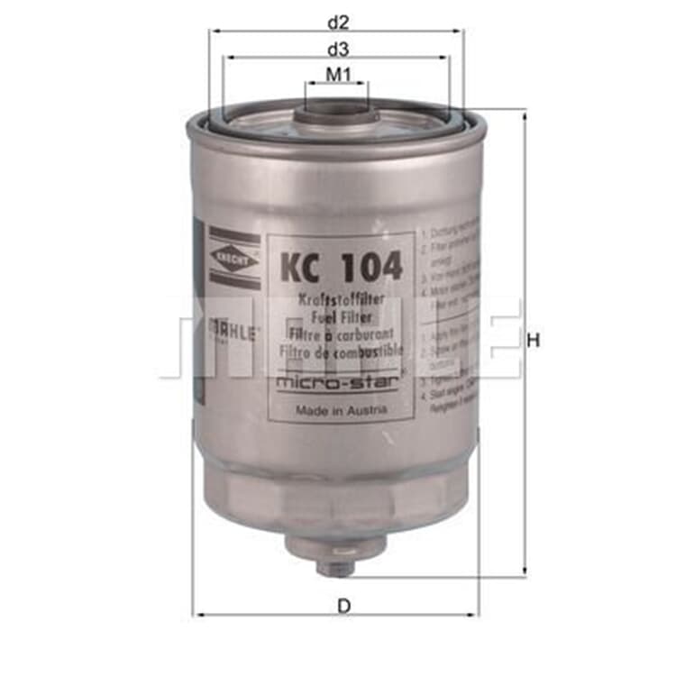 Mahle Kraftstofffilter Volvo S60 S80 V70 Xc70 Xc90 Mahle Kraftstofffilter Volvo S60 S80 V70 Xc70 Xc90 von MAHLE