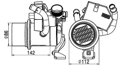 Mahle Kühler, Abgasrückführung [Hersteller-Nr. CE5000P] für Audi, Seat, Skoda, VW von MAHLE