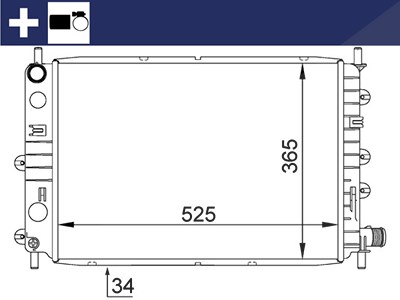 Mahle Kühler, Motorkühlung [Hersteller-Nr. CR1142000S] für Ford von MAHLE