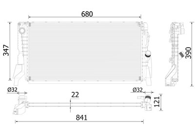 Mahle Kühler, Motorkühlung [Hersteller-Nr. CR2318000P] für Mini von MAHLE