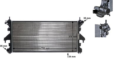 Mahle Kühler, Motorkühlung [Hersteller-Nr. CR886000S] für Citroën, Fiat, Peugeot von MAHLE