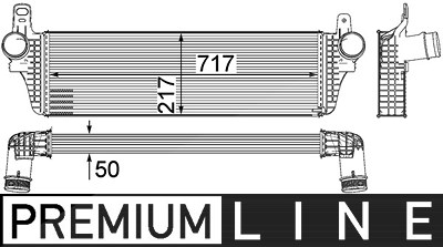 Mahle Ladeluftkühler [Hersteller-Nr. CI242000P] für VW von MAHLE