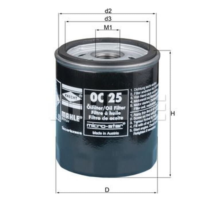 Mahle ?lfilter BMW 1500-2000 1502-2002 3er 5er Volvo 66 Mahle ?lfilter BMW 1500-2000 1502-2002 3er 5er Volvo 66 von MAHLE