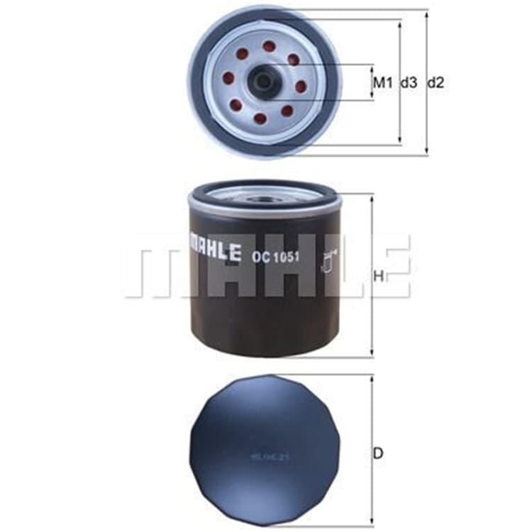 Mahle ?lfilter Ford Lada Land Rover Mazda Volvo von MAHLE