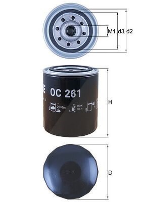 Mahle Ölfilter [Hersteller-Nr. OC261] für Land Rover, Rover von MAHLE