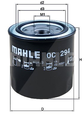 Mahle Ölfilter [Hersteller-Nr. OC294] für Toyota von MAHLE