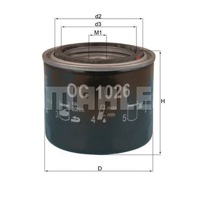 Mahle ?lfilter Honda Cbx Vf Vt Mahle ?lfilter Honda Cbx Vf Vt von MAHLE