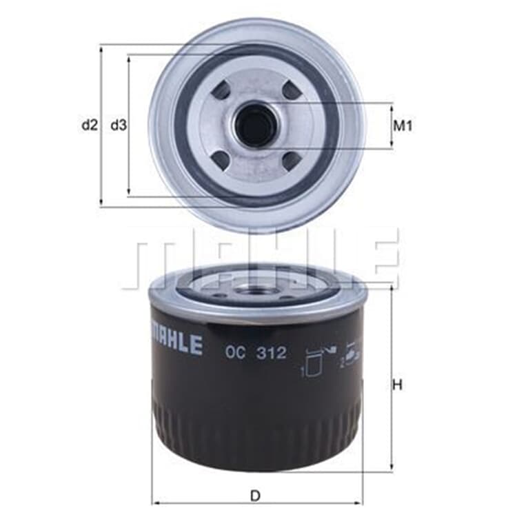 Mahle ?lfilter Land Rover Freelander MG Mg Rover 25 45 Streetwise Mahle ?lfilter Land Rover Freelander MG Mg Rover 25 45 Streetwise von MAHLE